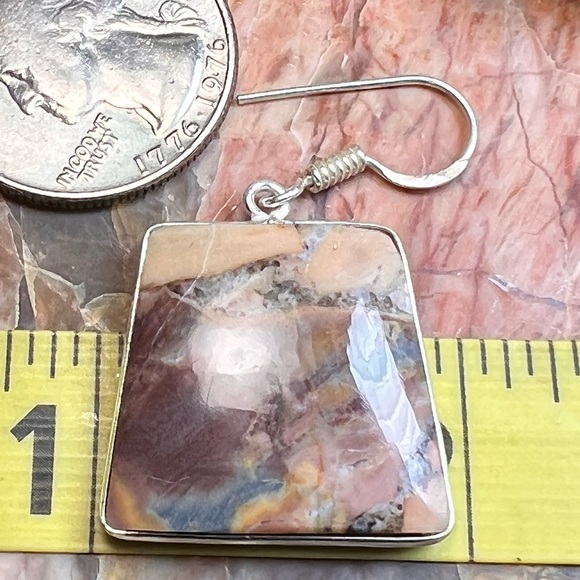 Butterfly jasper earrings (Z-6) - Picture 4 of 13